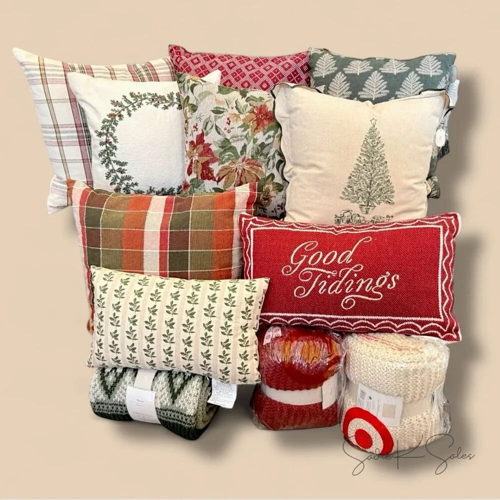 Oversized Woven Fair Isle Square Throw Pillow Red‎ - Threshold Studio McGee 2024